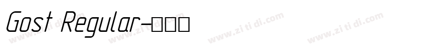 Gost Regular字体转换